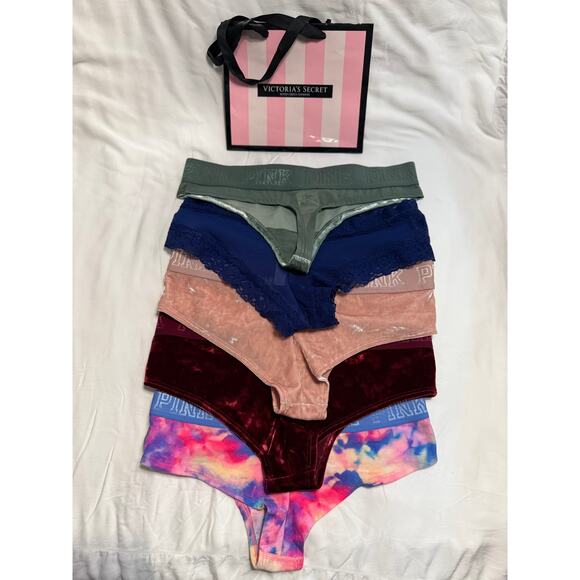 NWT/NWOT PINK by Victoria’s Secret Thong & Cheeky Panty Bundle – Size S - Picture 2 of 3
